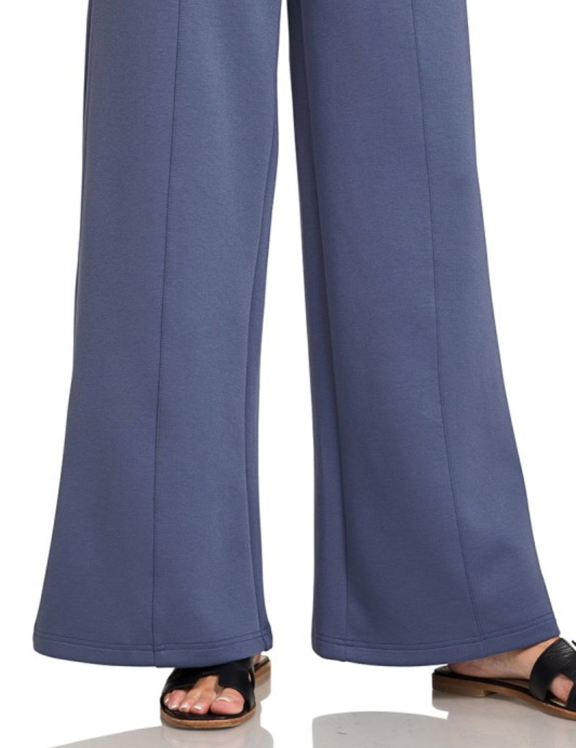 Blue Indigo Scuba Collar Pullover & Pants Set