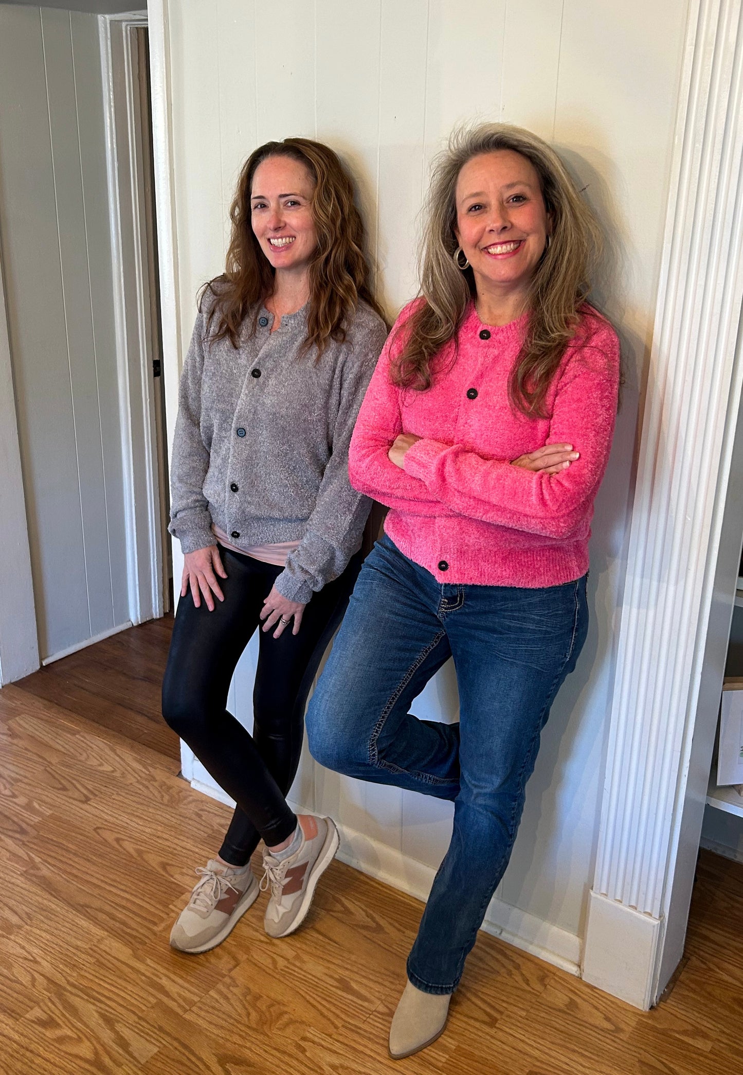 5 Button Sweater Cardigan-Heather Grey