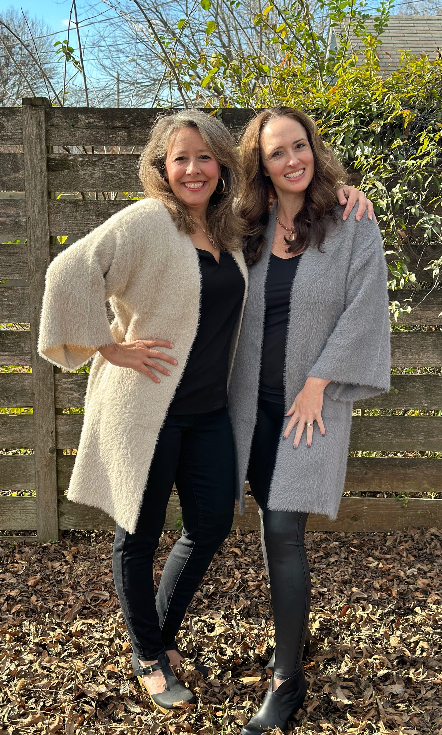 Beige Luxe Winter Faux Mohair Knit Cardigan