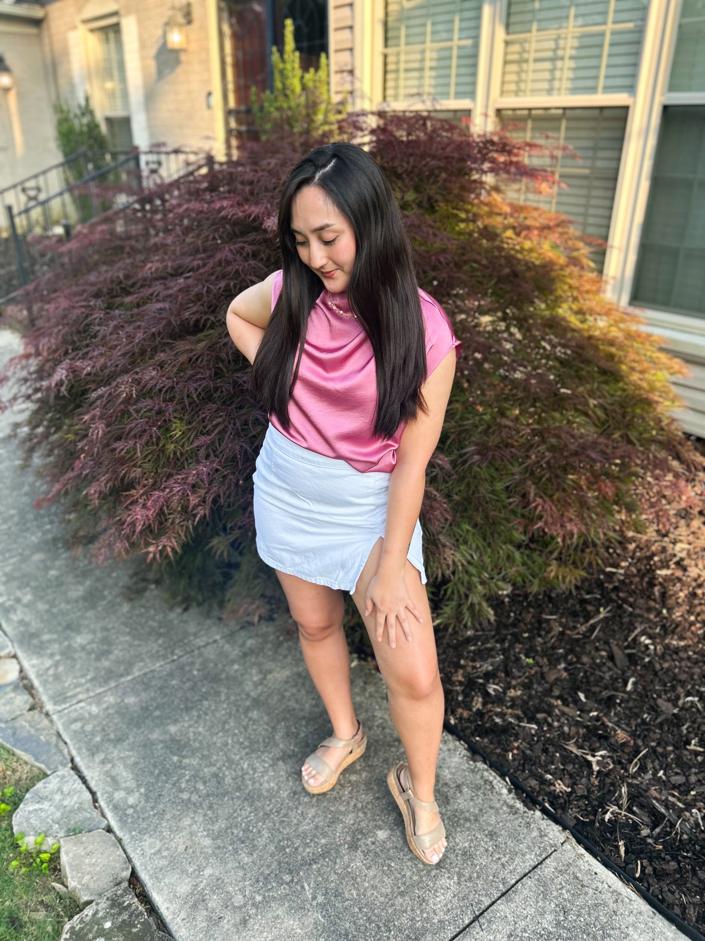 Mauve Draped Blouse