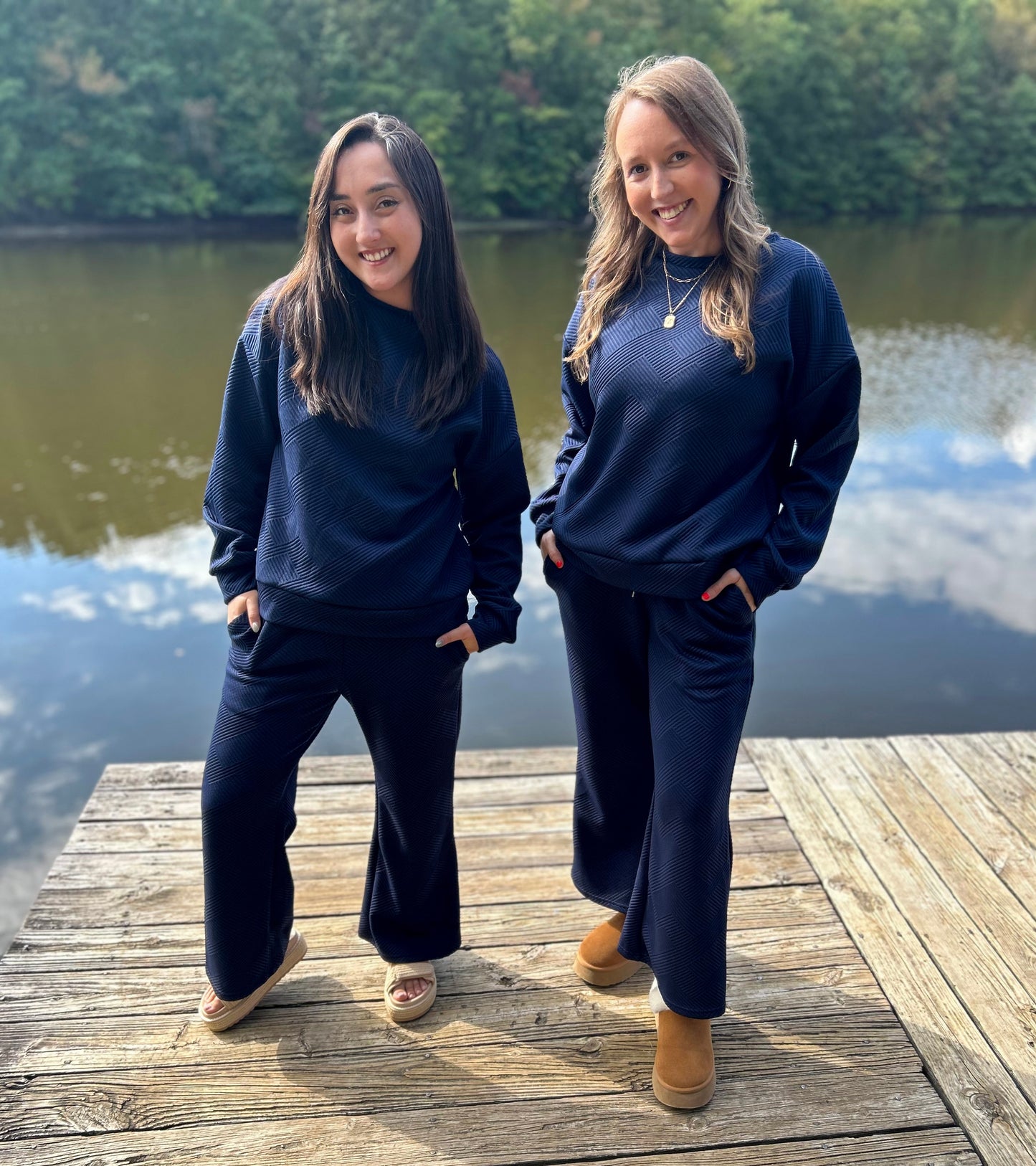Navy Textured Set