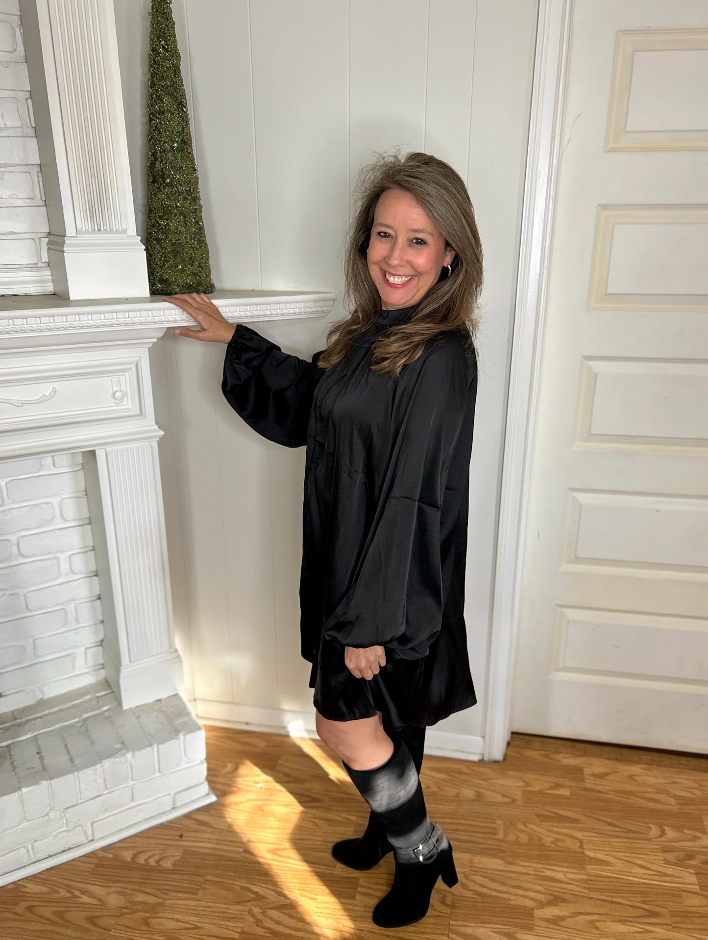 Black High Neck Dress