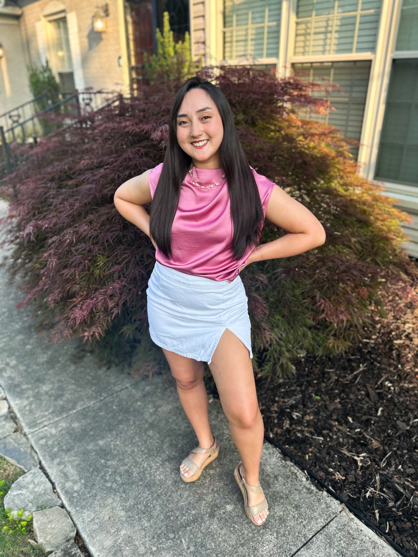 Mauve Draped Blouse