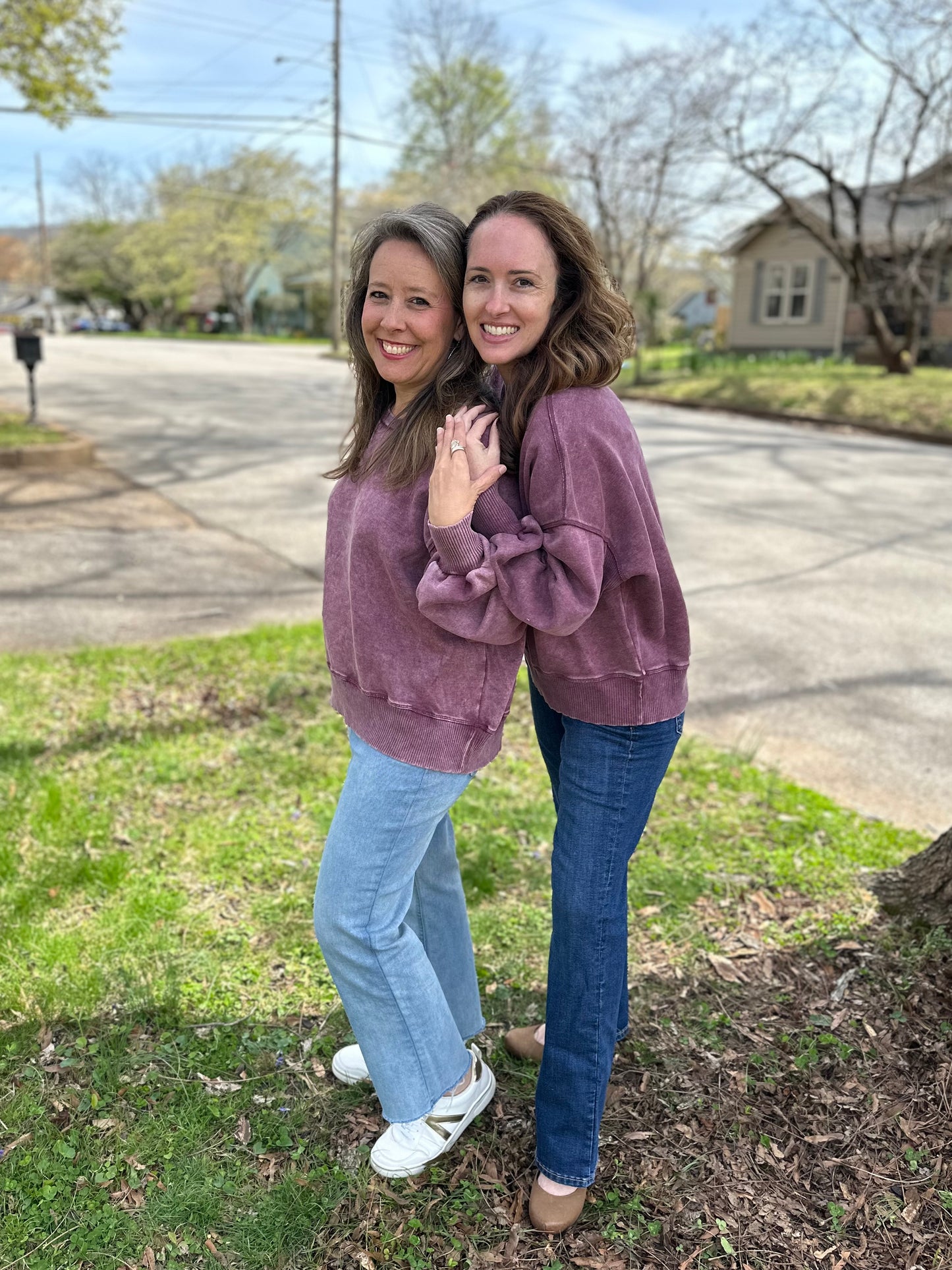 Acid Wash Fleece Oversized Pullover