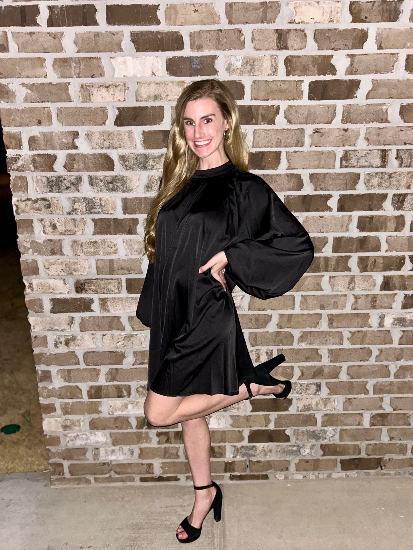 Black High Neck Dress
