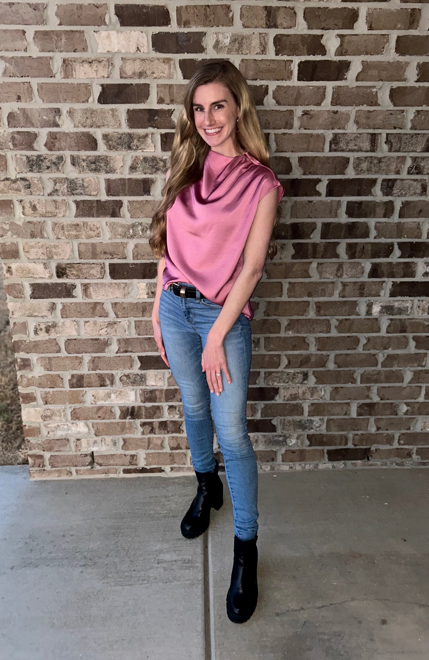 Mauve Draped Blouse