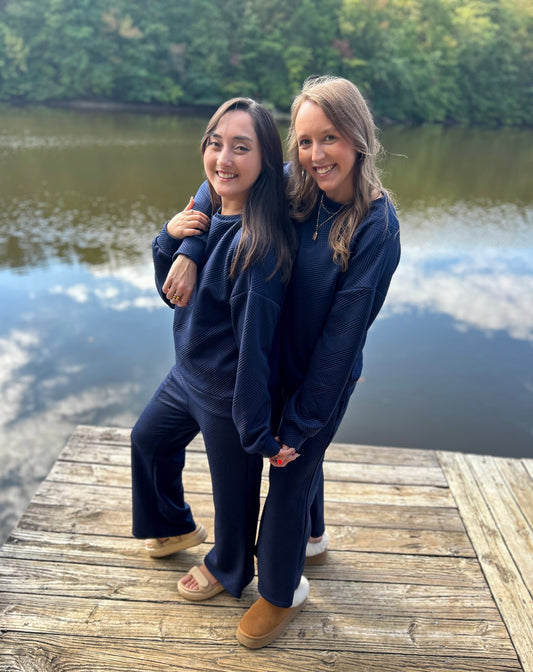 Navy Textured Set