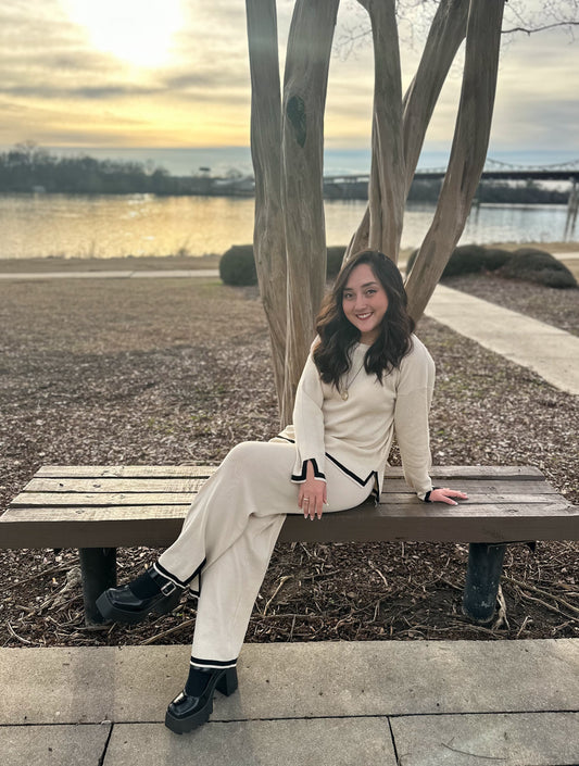Apricot Long Sleeve Top & Pants Set