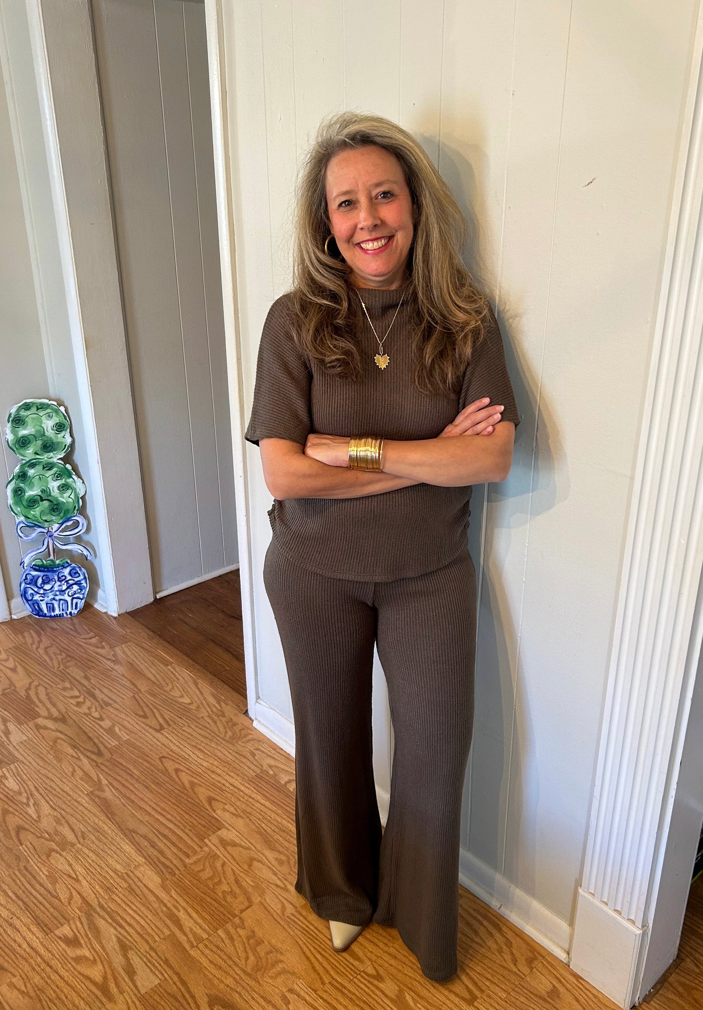 Mock Neck Sweater Set