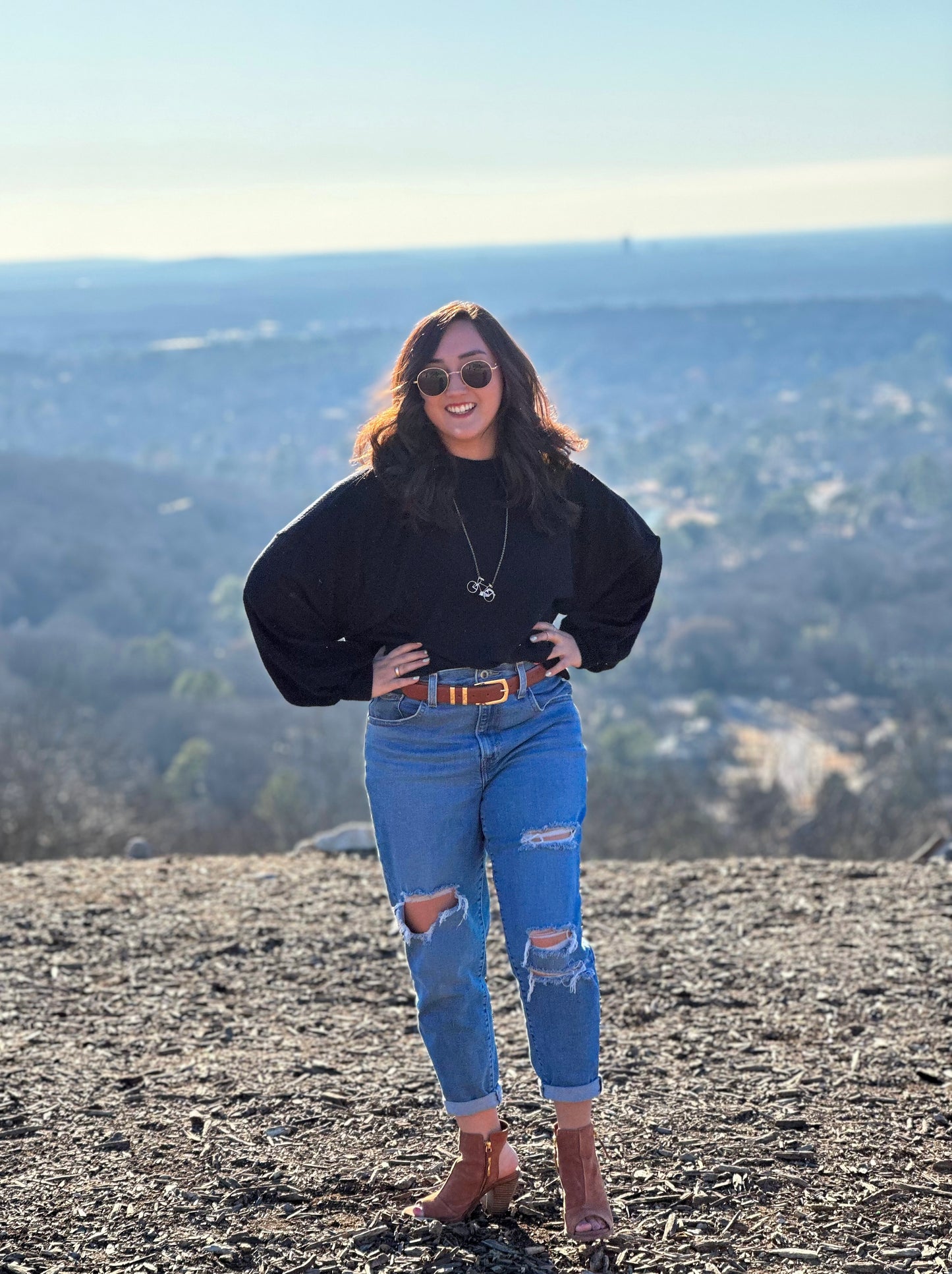 Black Brushed Sweater Top