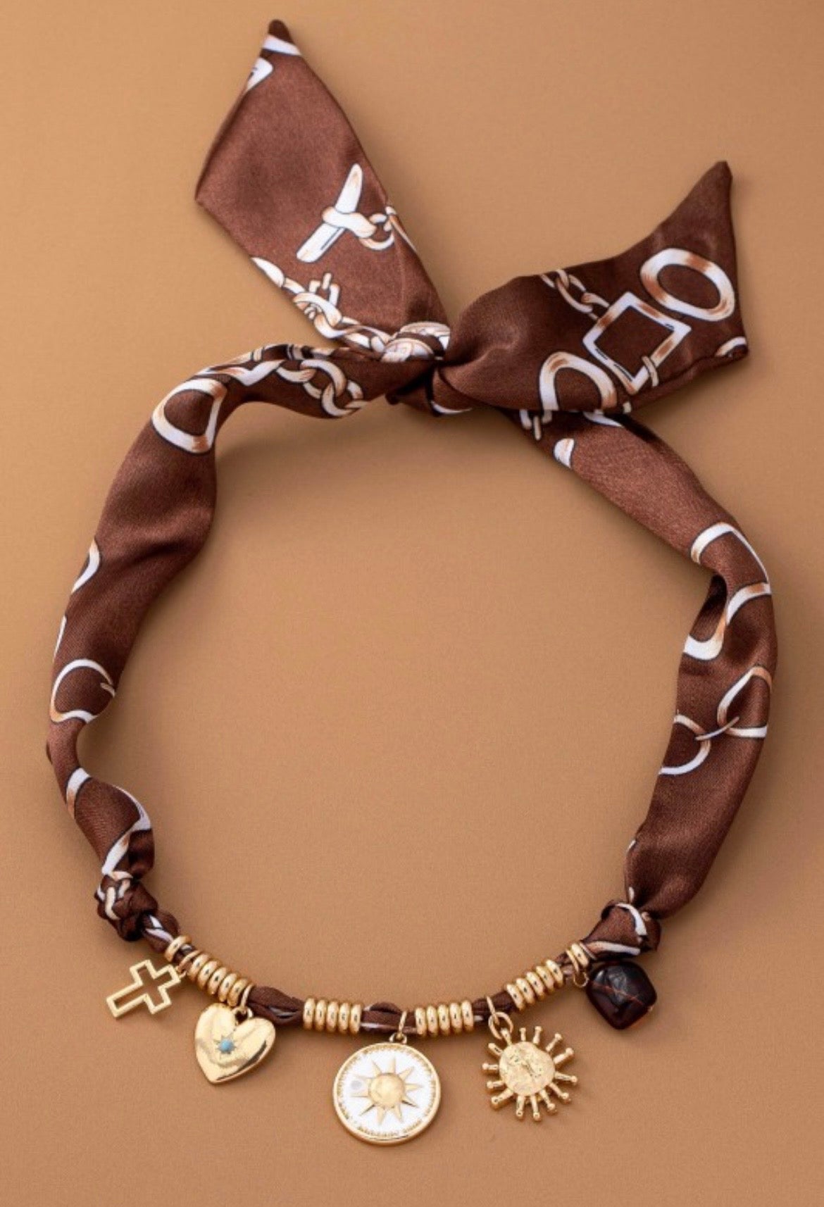 Charm Necklace-Sun/Heart/Cross/Tort