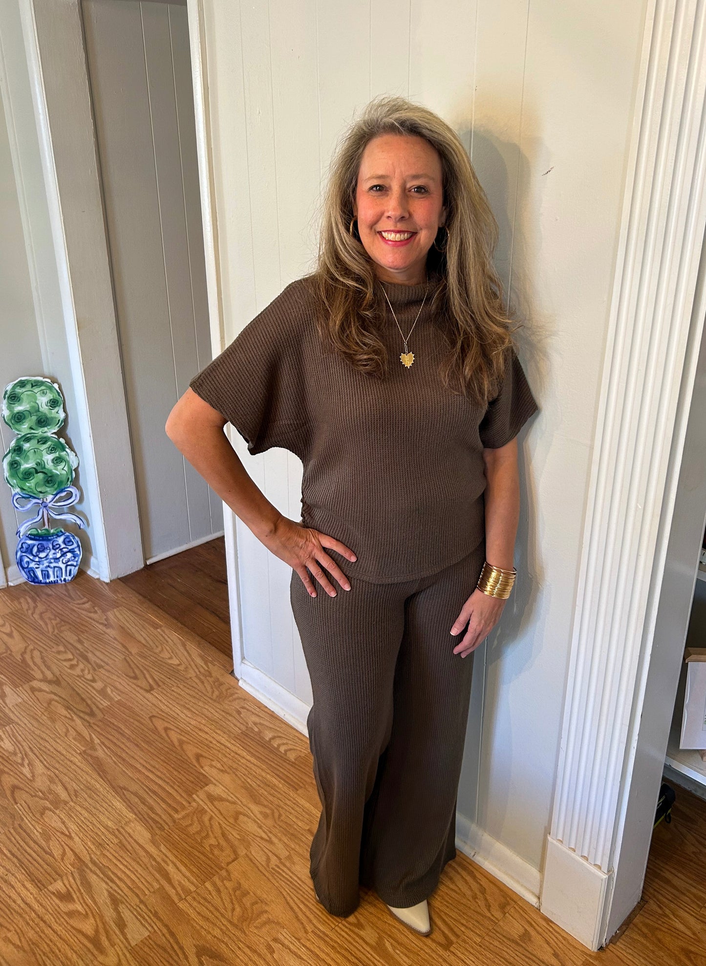 Mock Neck Sweater Set