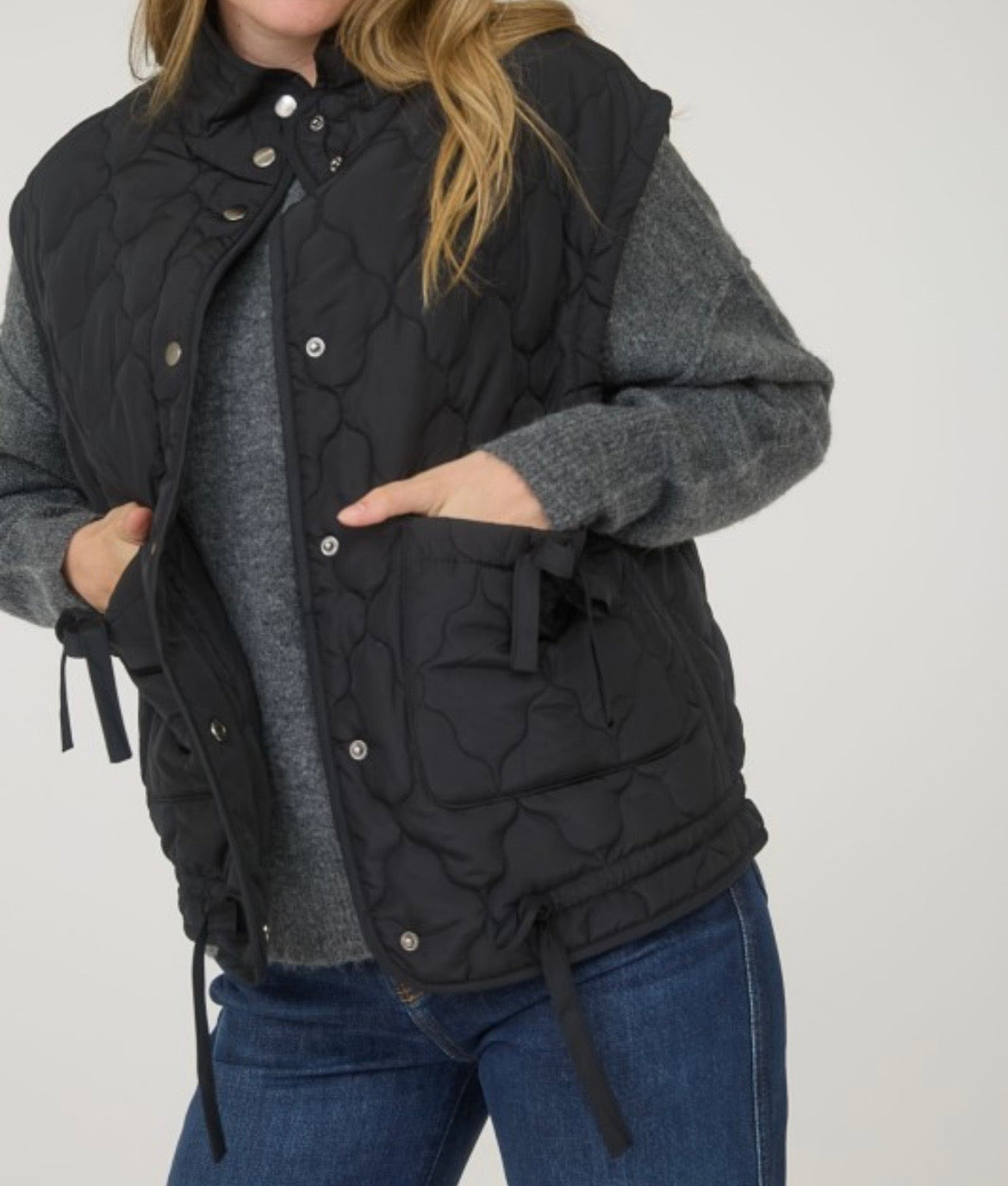 Black Quilted Puffer Vest