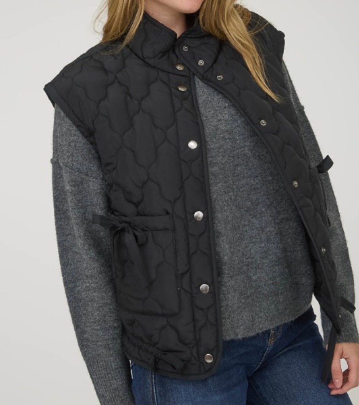 Black Quilted Puffer Vest