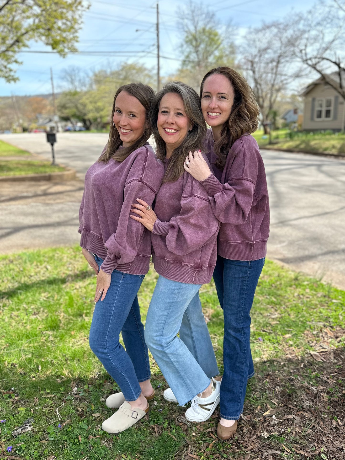 Acid Wash Fleece Oversized Pullover