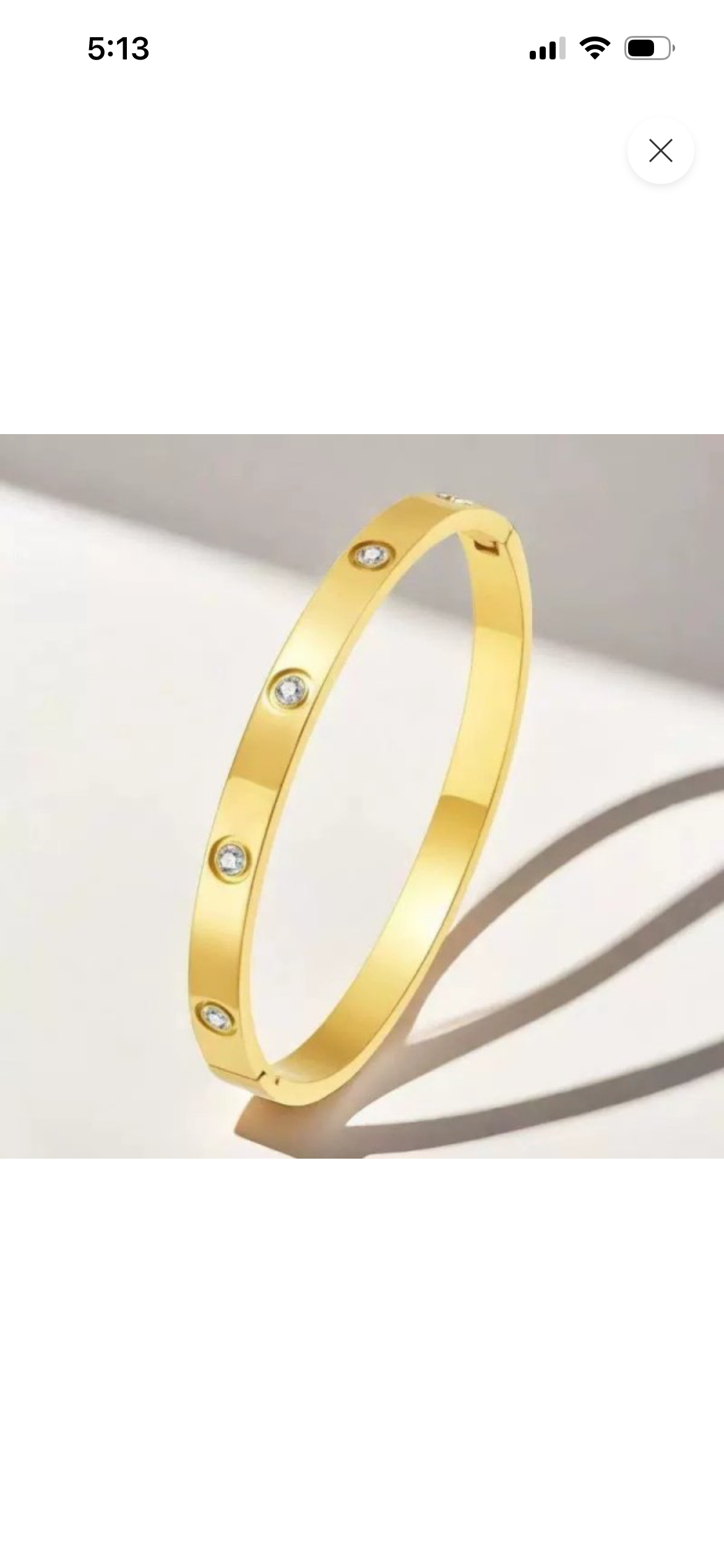 18k Non-tarnish Waterproof Stainless Steel Bangle