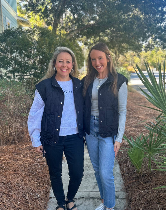 Black Quilted Puffer Vest