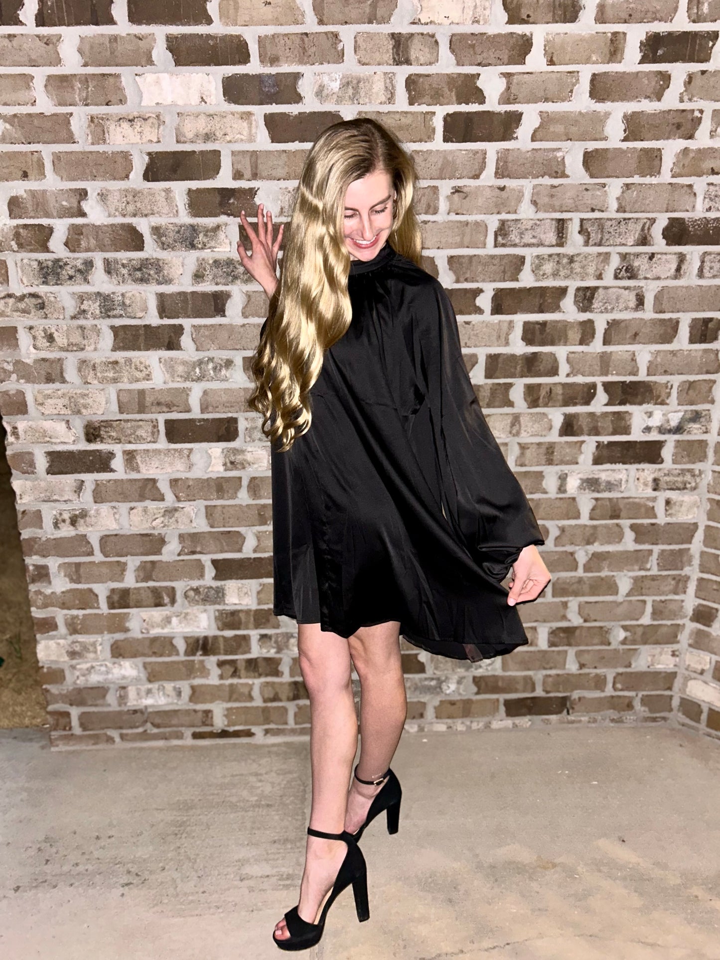 Black High Neck Dress